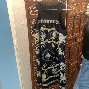 J. McLaughlin strap dress with elegant chain print